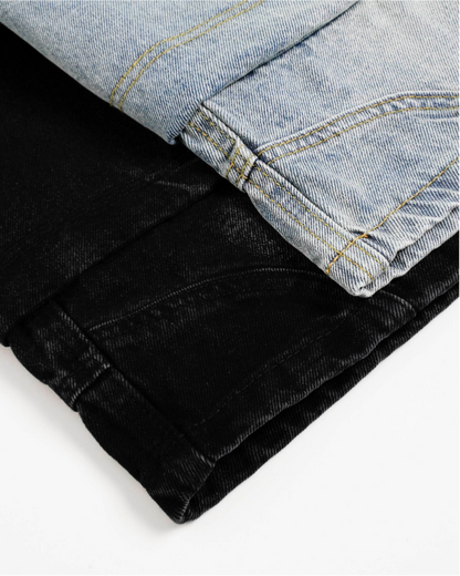 Vintage Washed Distressed Pocket Capri Pants
