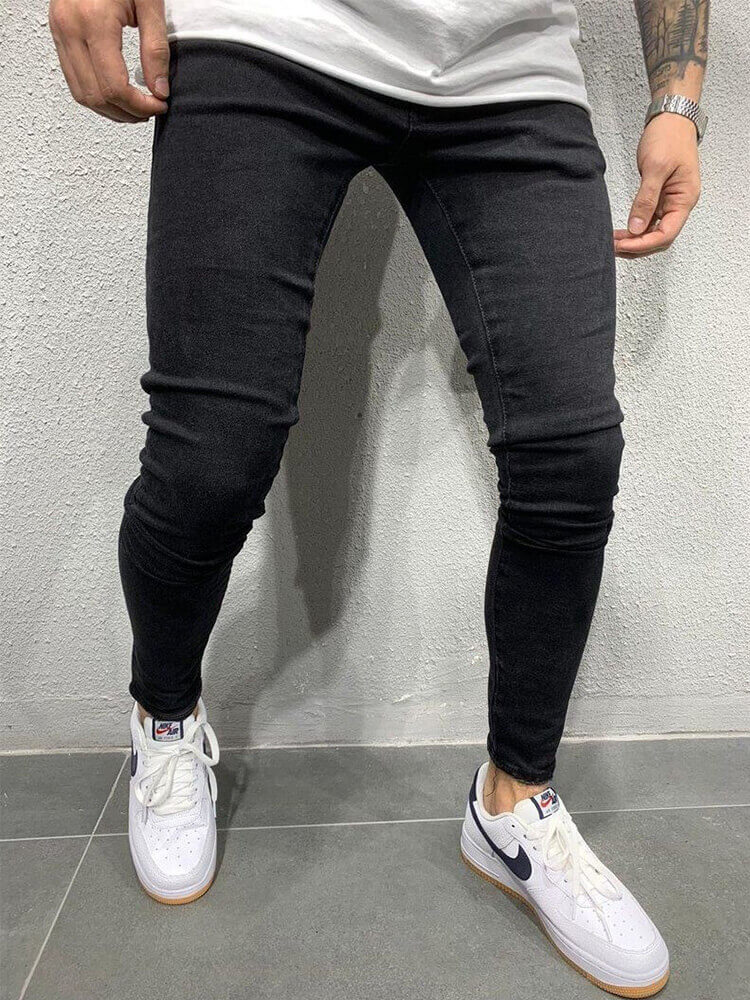 Men's Solid Color Stretch Skinny Fashion Jeans