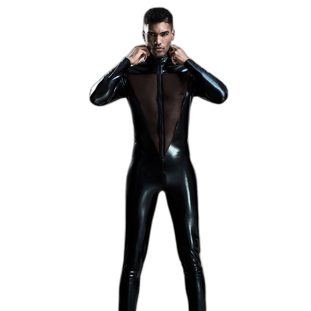 Men's Sheer Mesh Bodysuit