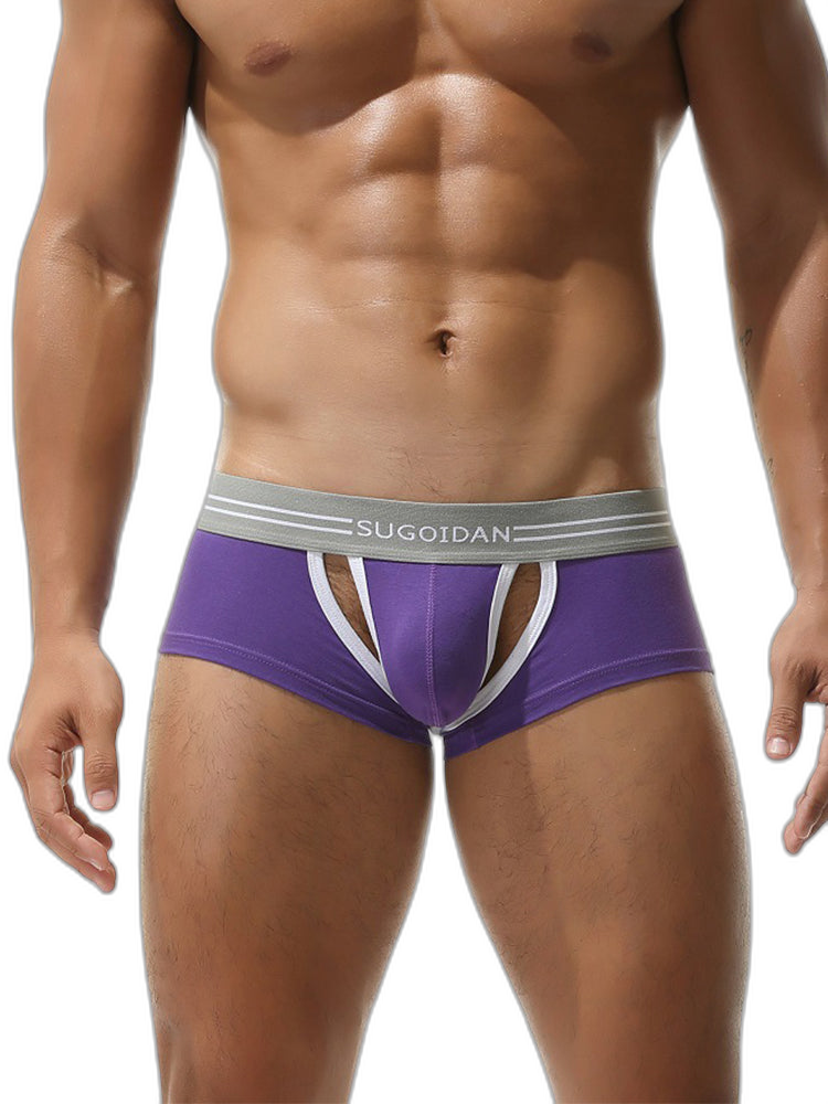 3 Pack Men’s Sexy Cutout Trunks with Lift-up Pouch