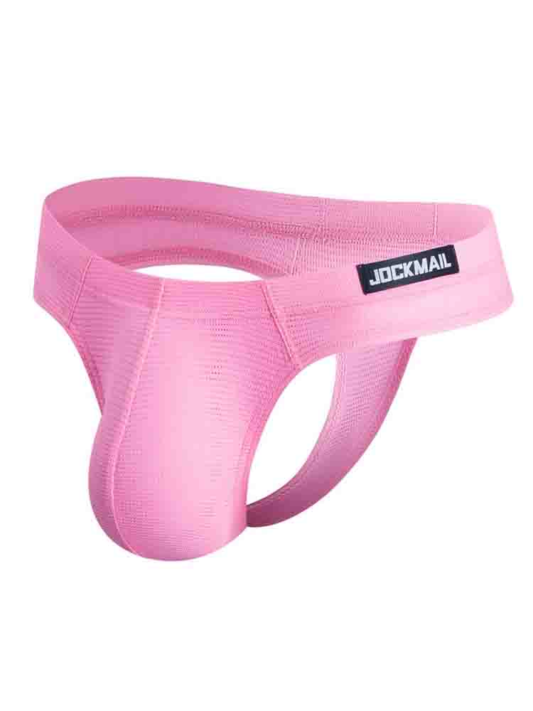 Men's Solid Color Mesh Bikini Briefs