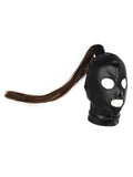 PU Leather Open Eyes Mouth Hair Adjustable Mask