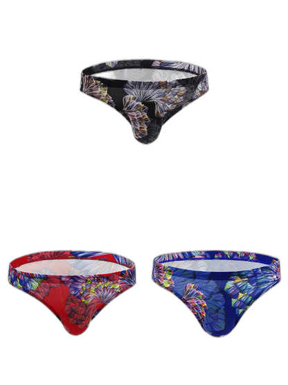 3 Pack Men's Printing U Convex Pouch Pouch Briefs