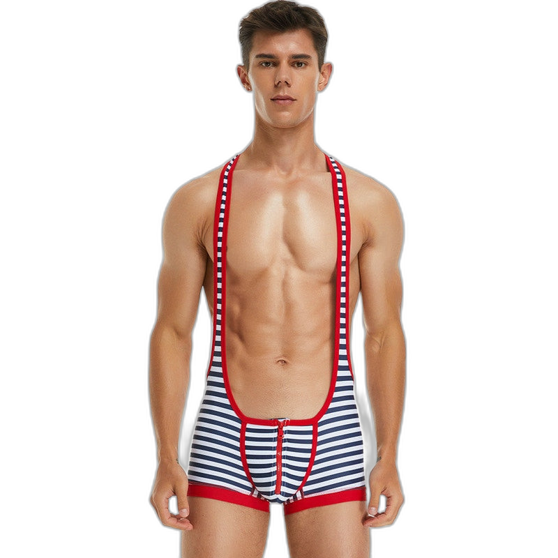 Seobean Sexy Zip Pouch Male Bodysuit