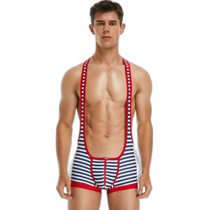 Seobean Sexy Zip Pouch Male Bodysuit