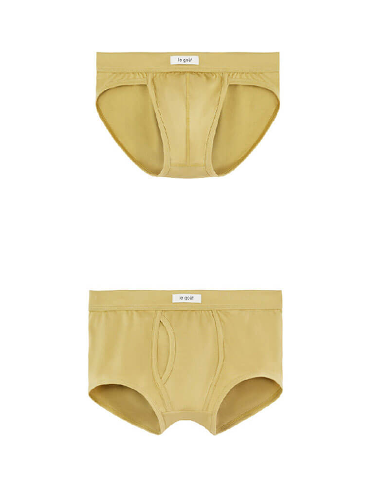Men's Solid Color Soft Breathable Cotton Briefs