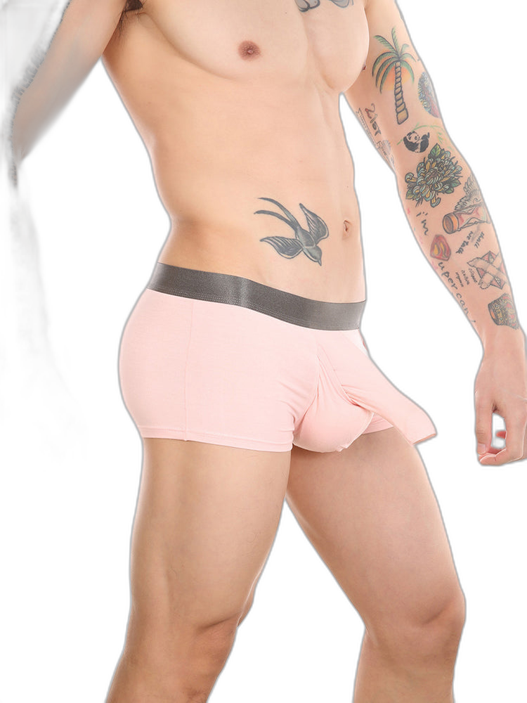 Men’s Dual Ball Pouch Trunks With Fly Front