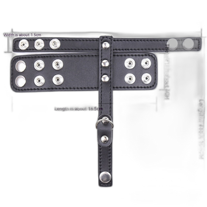 Leather Strap Chastity Cage