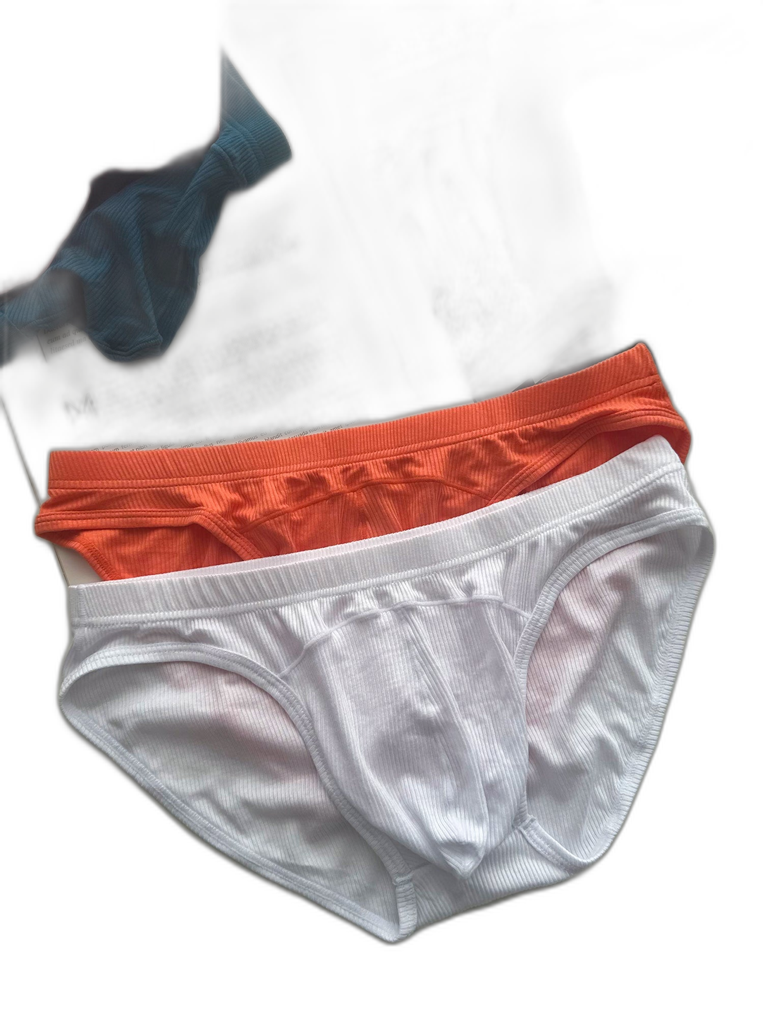 3 Pack Men's Sexy Threaded U-Shaped Briefs
