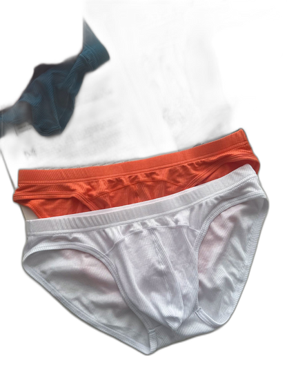 3 Pack Men's Sexy Threaded U-Shaped Briefs