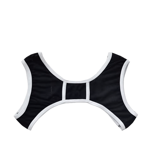 Dog & Master Mesh Harness Black/White