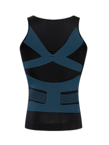 Mens Waist Body Shaper Vest T-Shirt Tank Tops