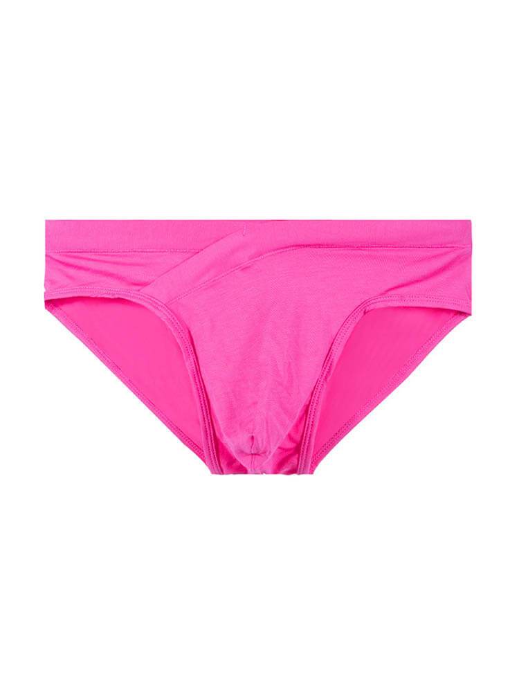 Men's Sexy Solid Color V-Shaped Waist Modal Briefs