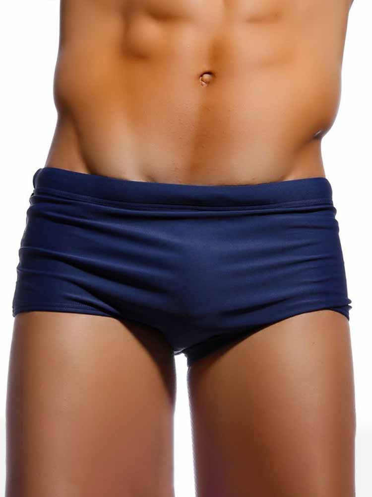 Men's Simple Solid Color Loose Swim Trunks
