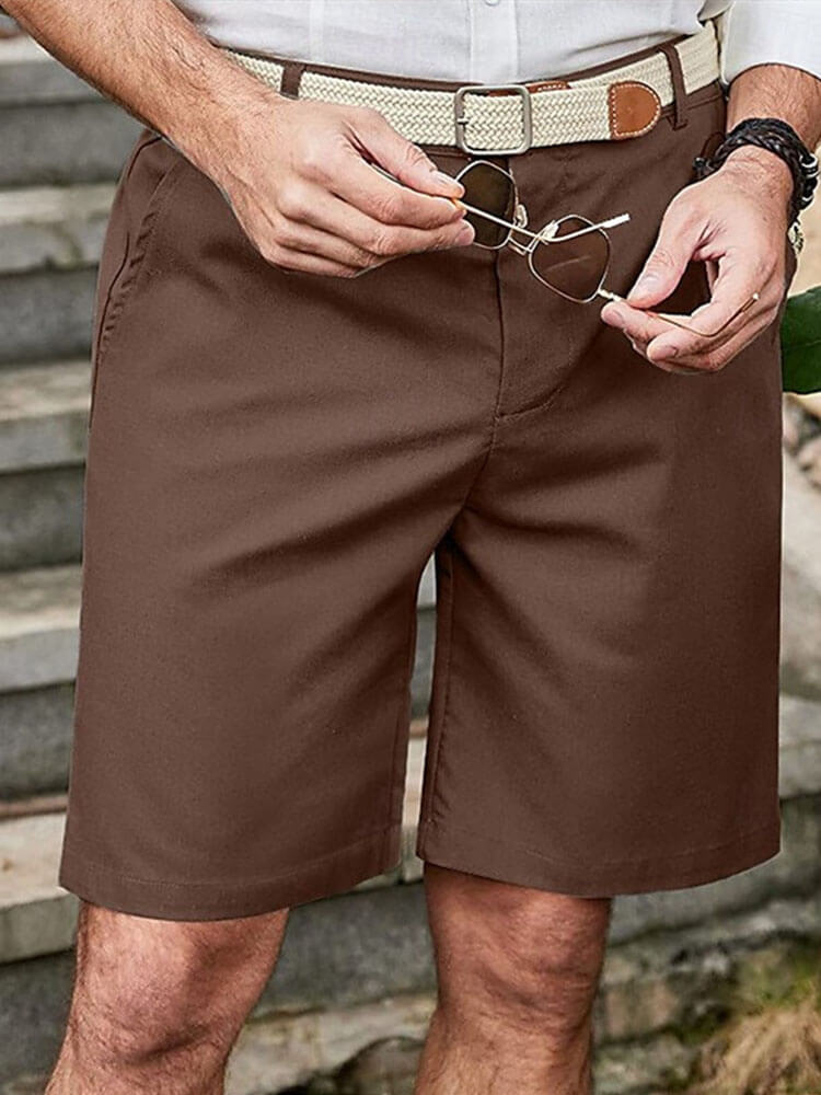 Men's Solid Color Outdoor Casual Linen Shorts