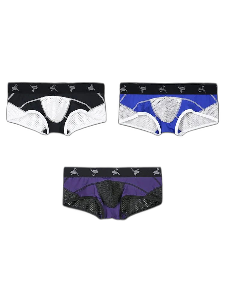 3 Pack Nylon Mesh Breathable U-Pouch Trunks