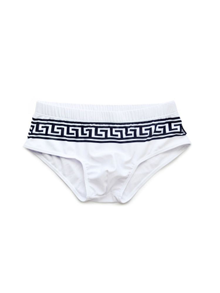 Low Waist Sexy Print Sports Triangle Swim Briefs