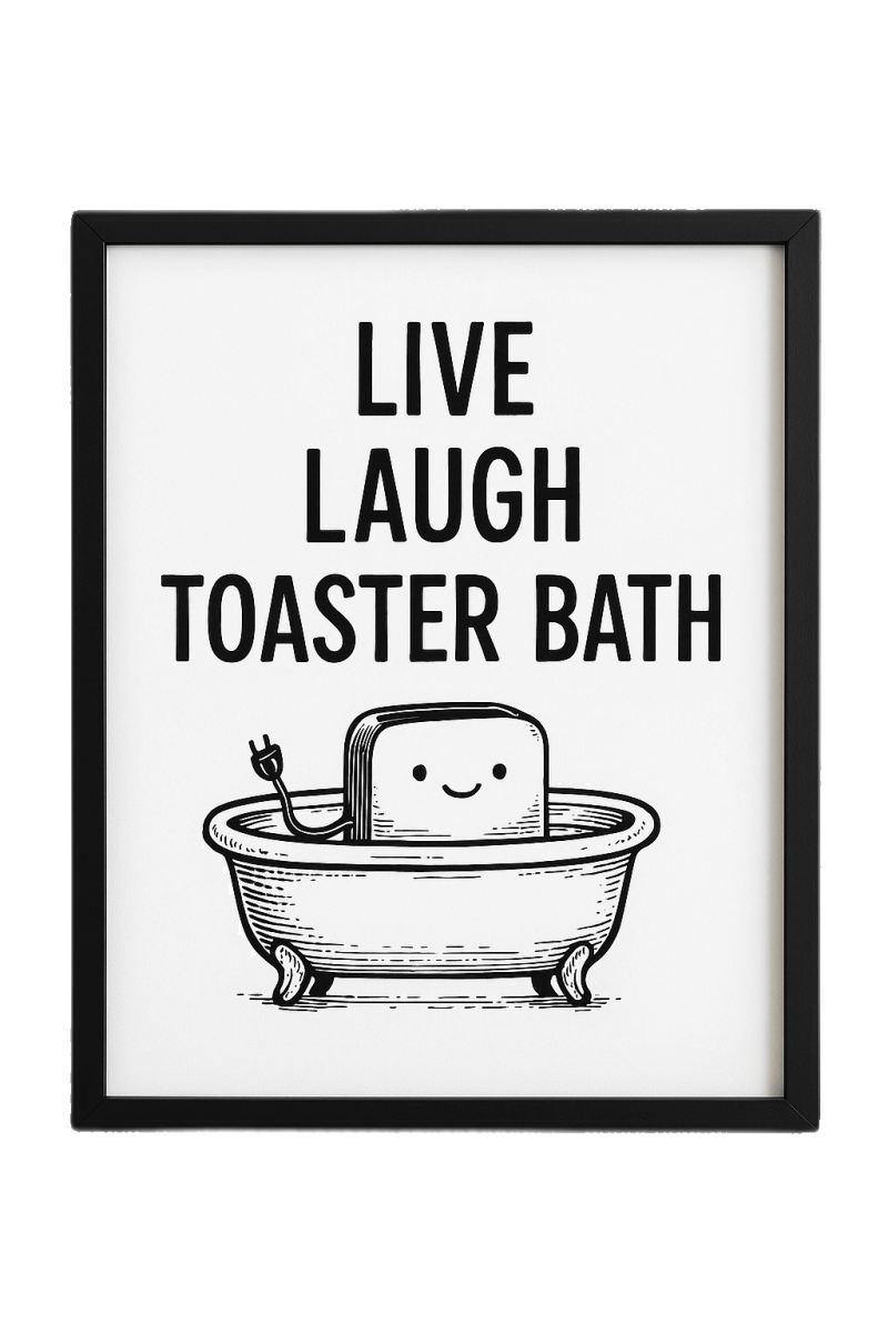 Live Laugh Toaster Bath