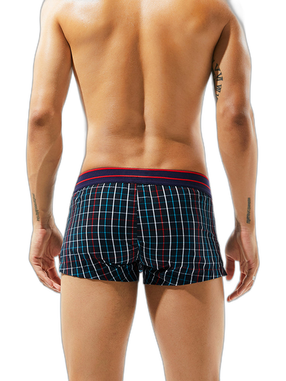 Men’s Relaxed Plaid Vent Cotton Boxers
