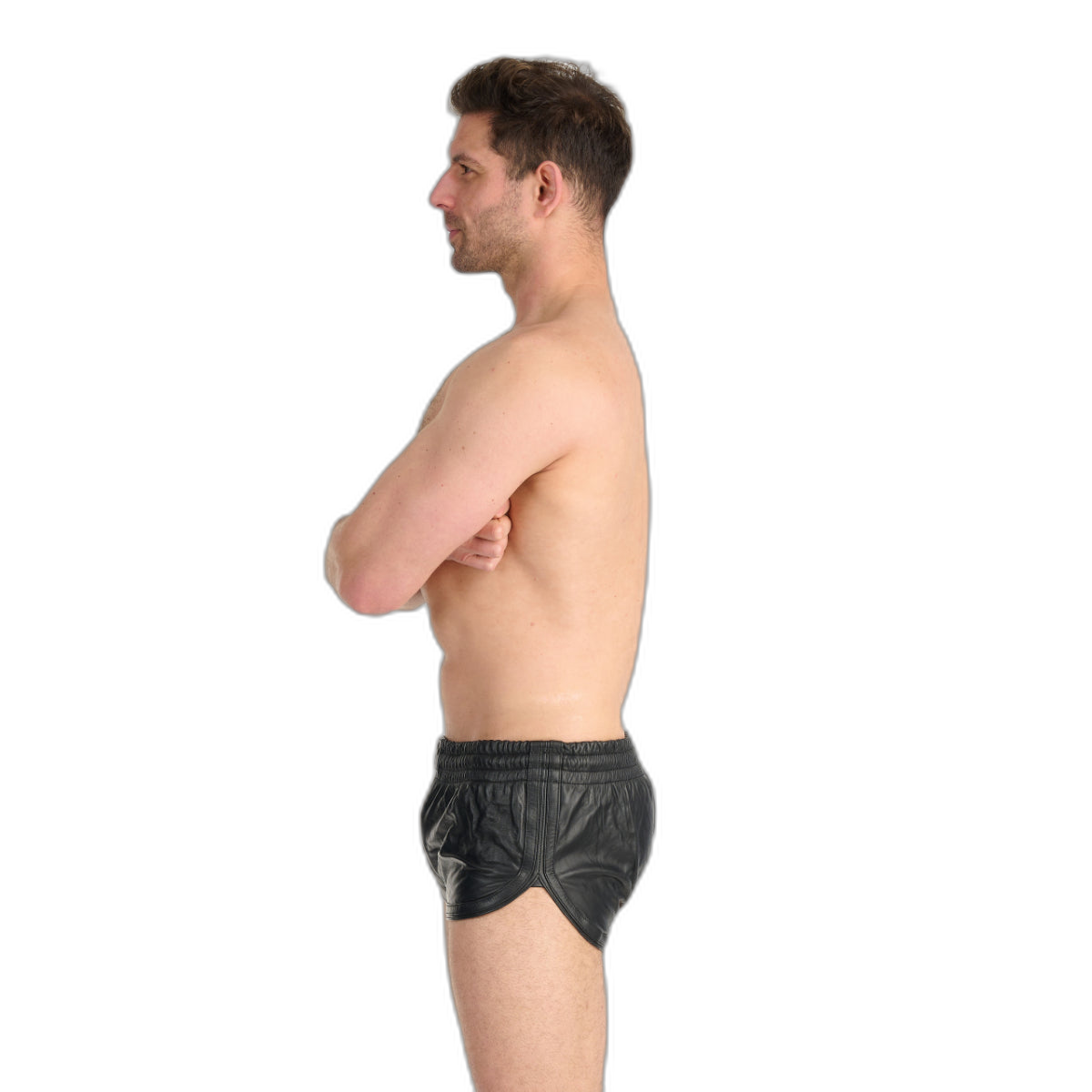 Prowler RED Leather Sports Shorts Black