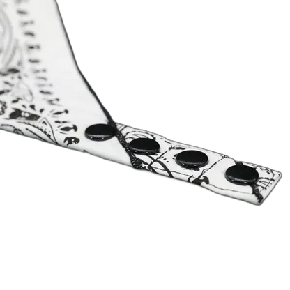 Mr.S Leather Zipper Pocket Neck Hanky - White