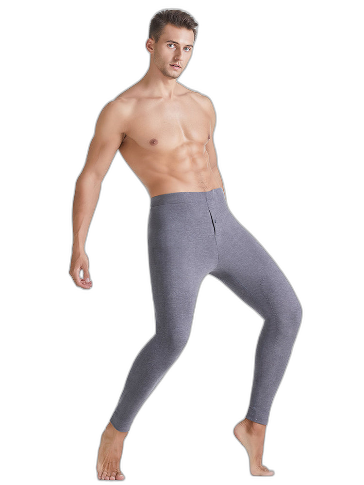 Men's Winter Thermal Long Johns With Button Fly