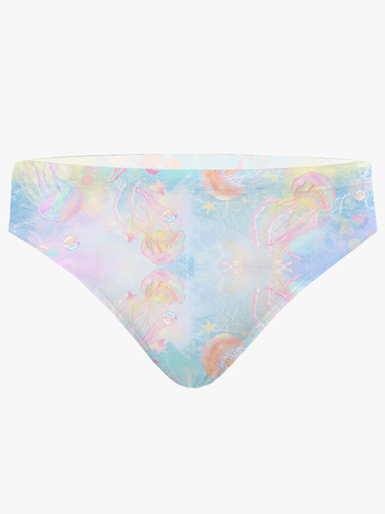 Men's Dreamy Jellyfish-Print Swim Briefs