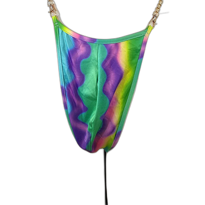 Acid Vibrations Hollow Chain Thong Bodysuit