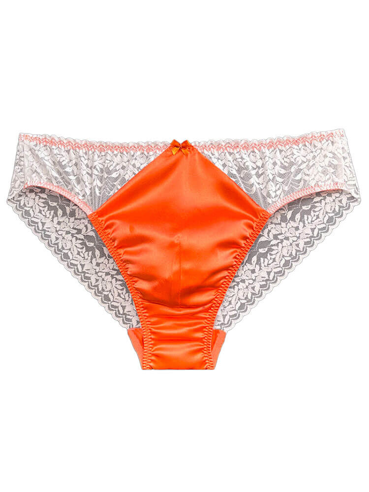 Men's Sexy See-Through Soft Mulberry Silk Briefs