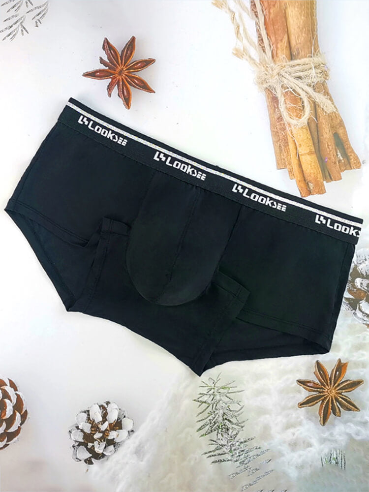 Men's Sexy Mid-Rise Breathable Ice Silk Boxer Briefs