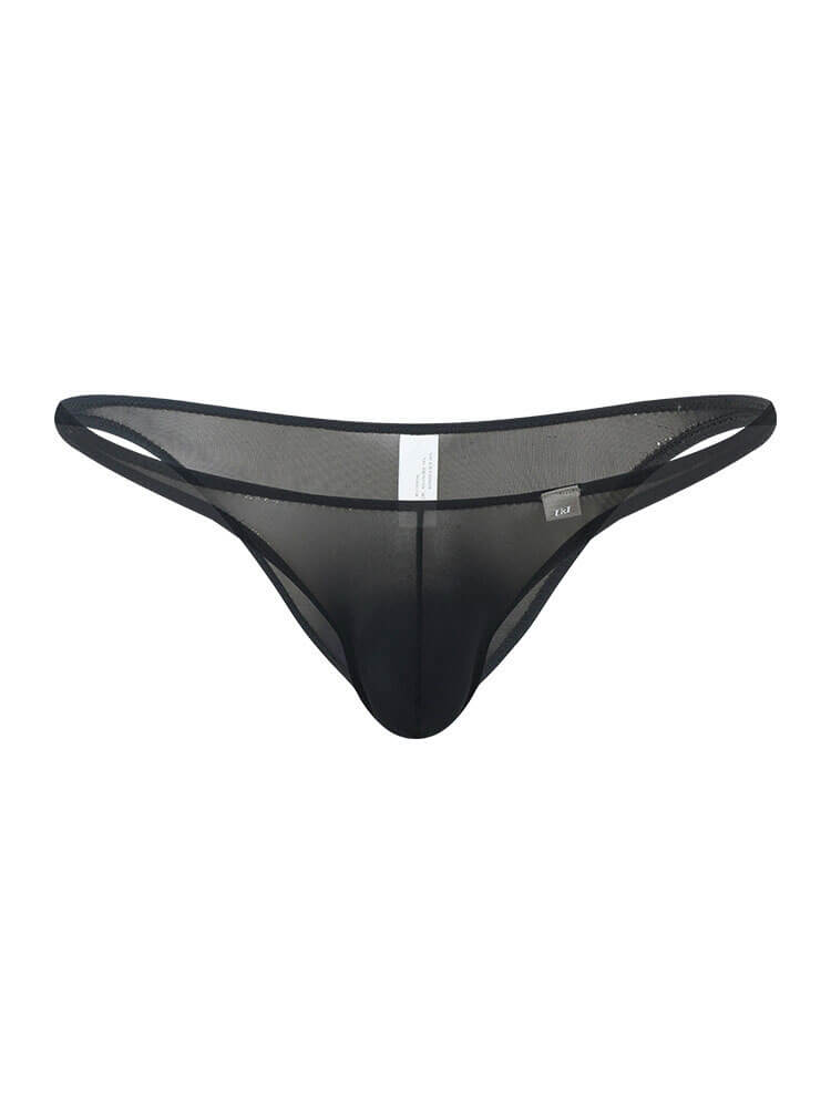 Men's Sexy Semi-Covering Low-Rise Ice Silk Briefs