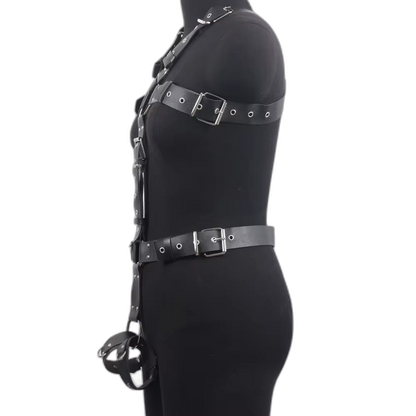 Full Torso Adjustable Leather Harness