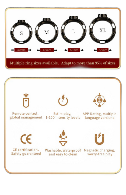 App Controlled Shock Chastity Cage