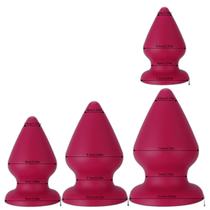 Red Drop - Soft Silicone Anal Plug - 6 Sizes