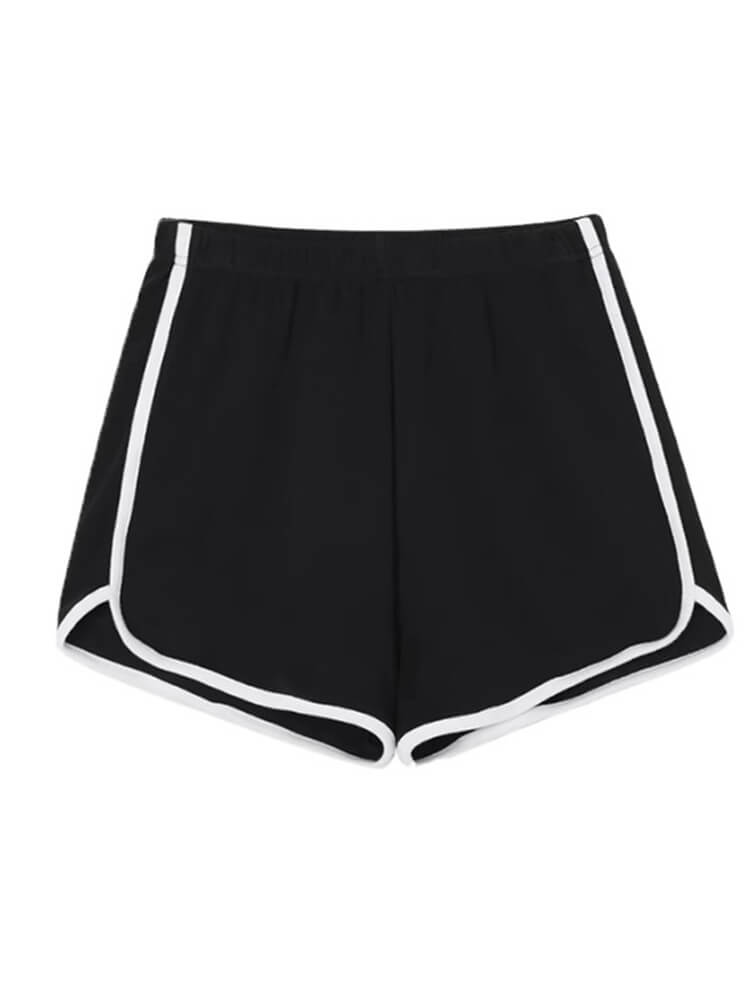 Sexy High Waist Striped Sports Shorts