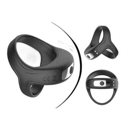 Command Pure Silicone Vibrating Cock Sling Black