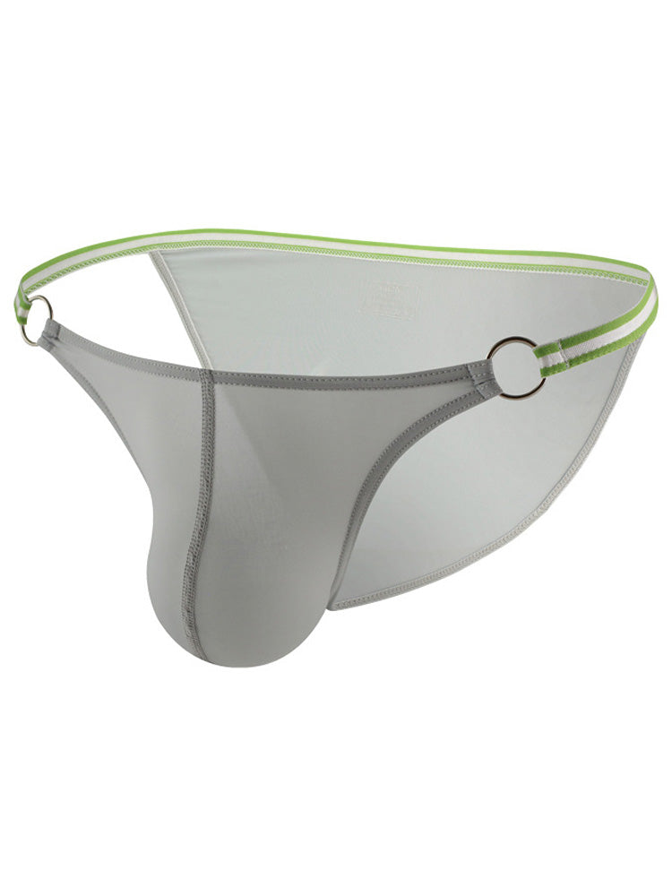 Men's Ice Silk Solid Color Nylon Briefs