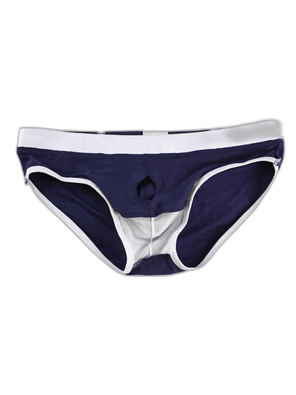 Men's Breathable Cotton Pouch Briefs with Fly