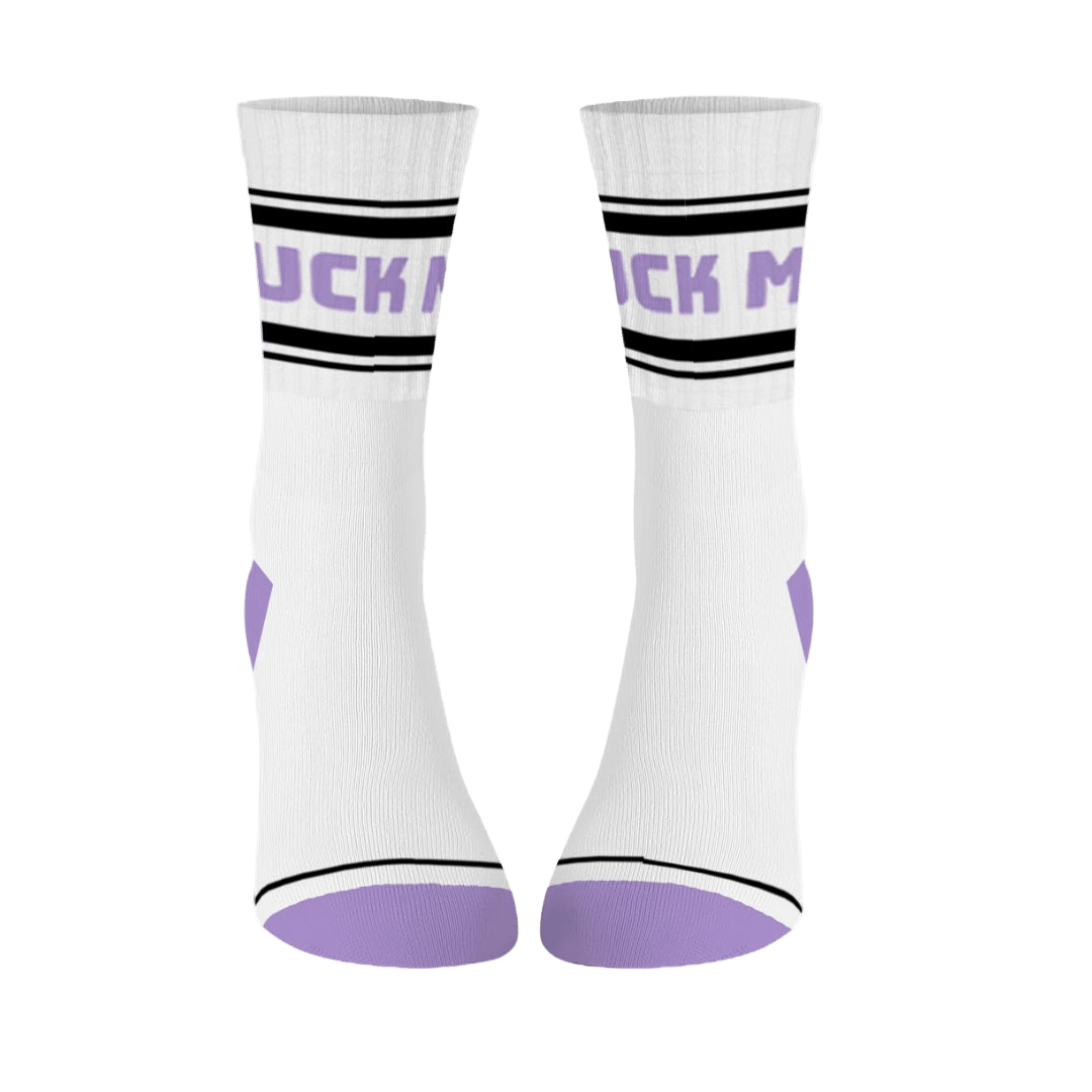 FUCK ME Cotton Crew Socks mid-length