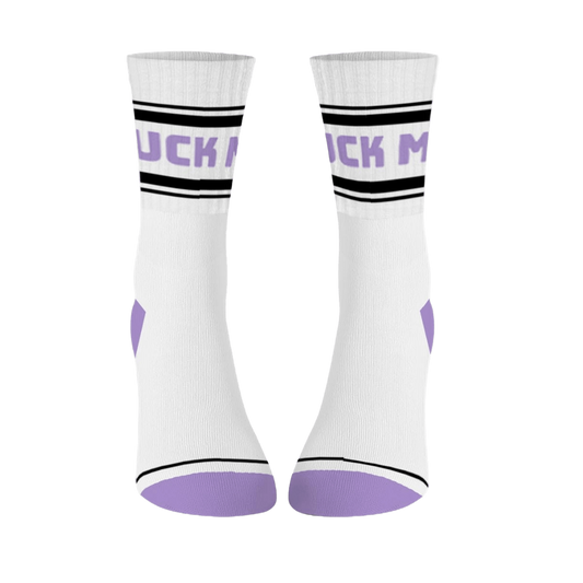 FUCK ME Cotton Crew Socks mid-length