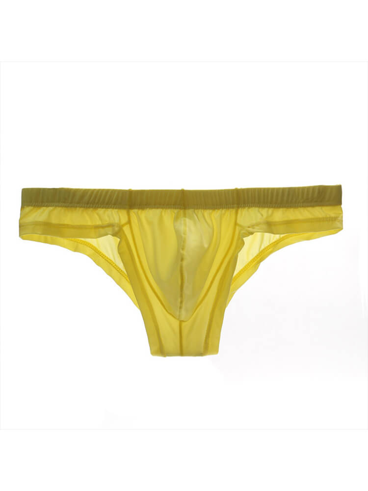 Men's Sexy Transparent U-Convex Pouch Thin Briefs