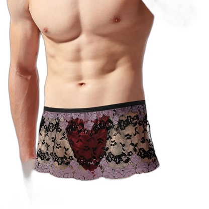 Lace Skirted Sissy Thong With High Waist