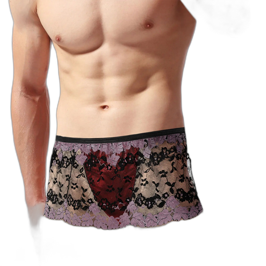 Lace Skirted Sissy Thong With High Waist