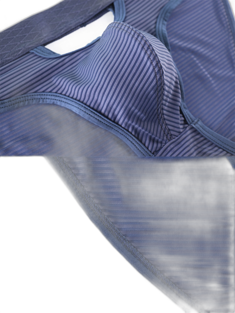 4 Pack Men's Sexy Striped Design Day-Long Comfort Soft-Touch Waistband Bikini