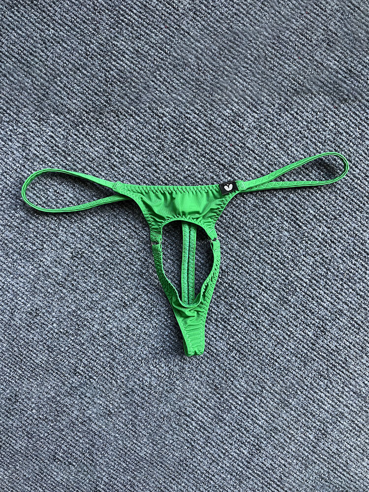 Men's Low Rise Ultra Thin Ice Silk Thongs