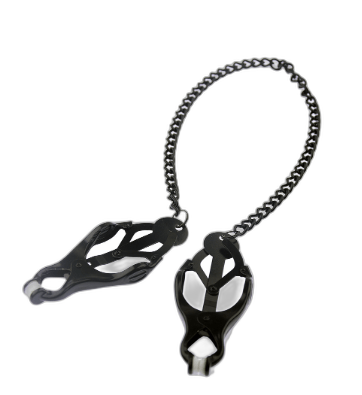 ruff GEAR Metal Nipple Clover Clamps Black