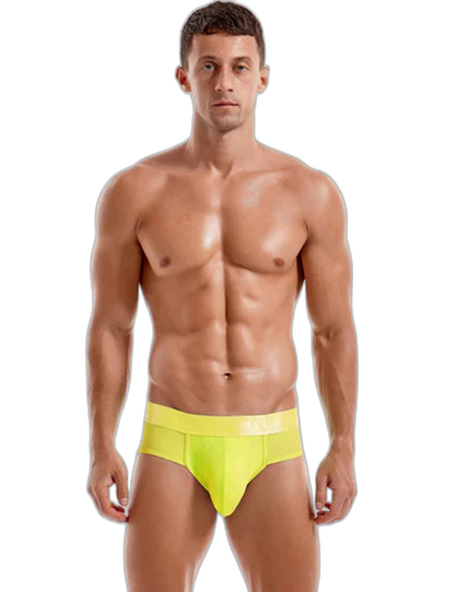 Men's Solid Color Mesh Breathable Sports Fitness Briefs