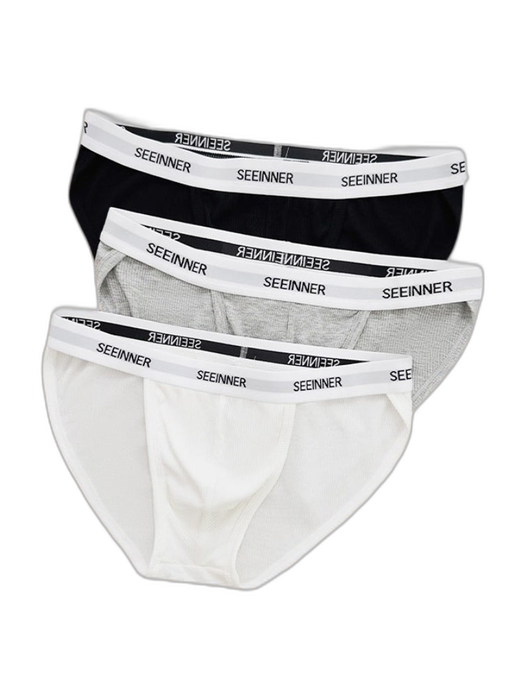 3 Pack Men's Sporty Cut Comfy Waistband Moisture-Wicking Briefs
