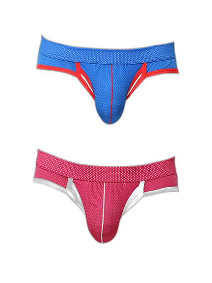 2 Pack Men's Breathable Side-Open Thin and Lightweight Supportive Fit Briefs