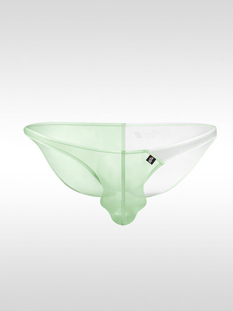 Men's Low-Rise Seamless  Sheer Ice Silk Thong